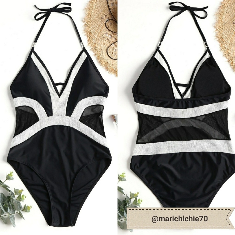 NWOT Colorblock One-Piece Swimsuit